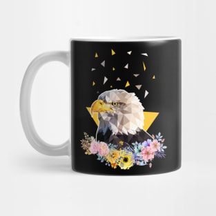 Bald eagle with flowers Mug